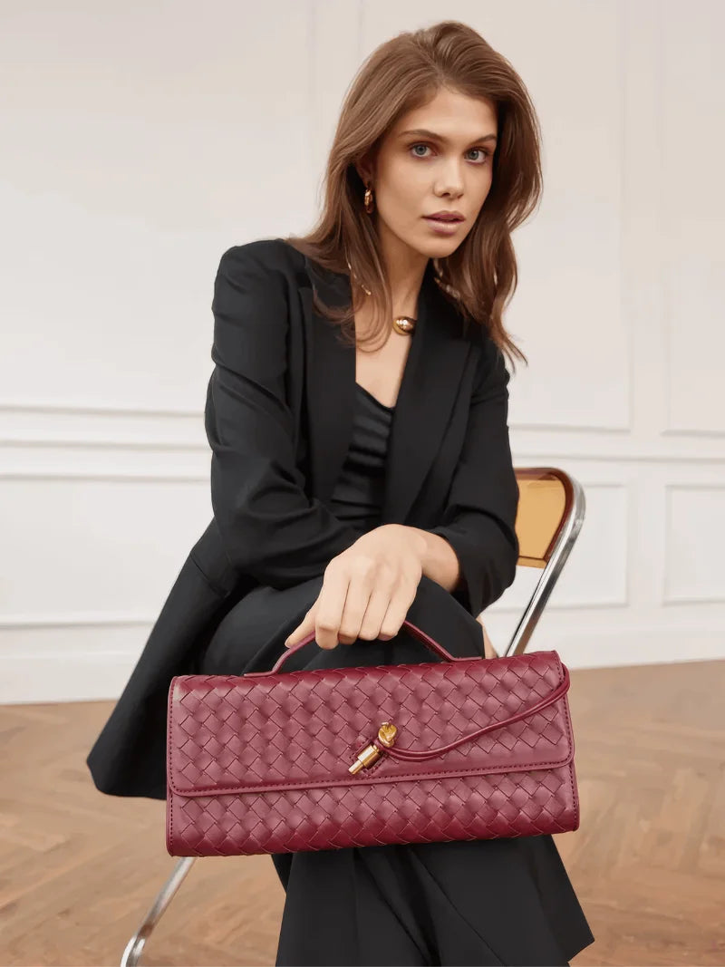 Noor Clutch Bag - Burgundy