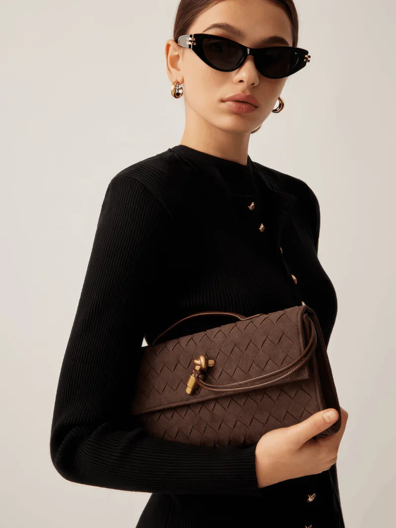 Noor Clutch Bag - Coffee