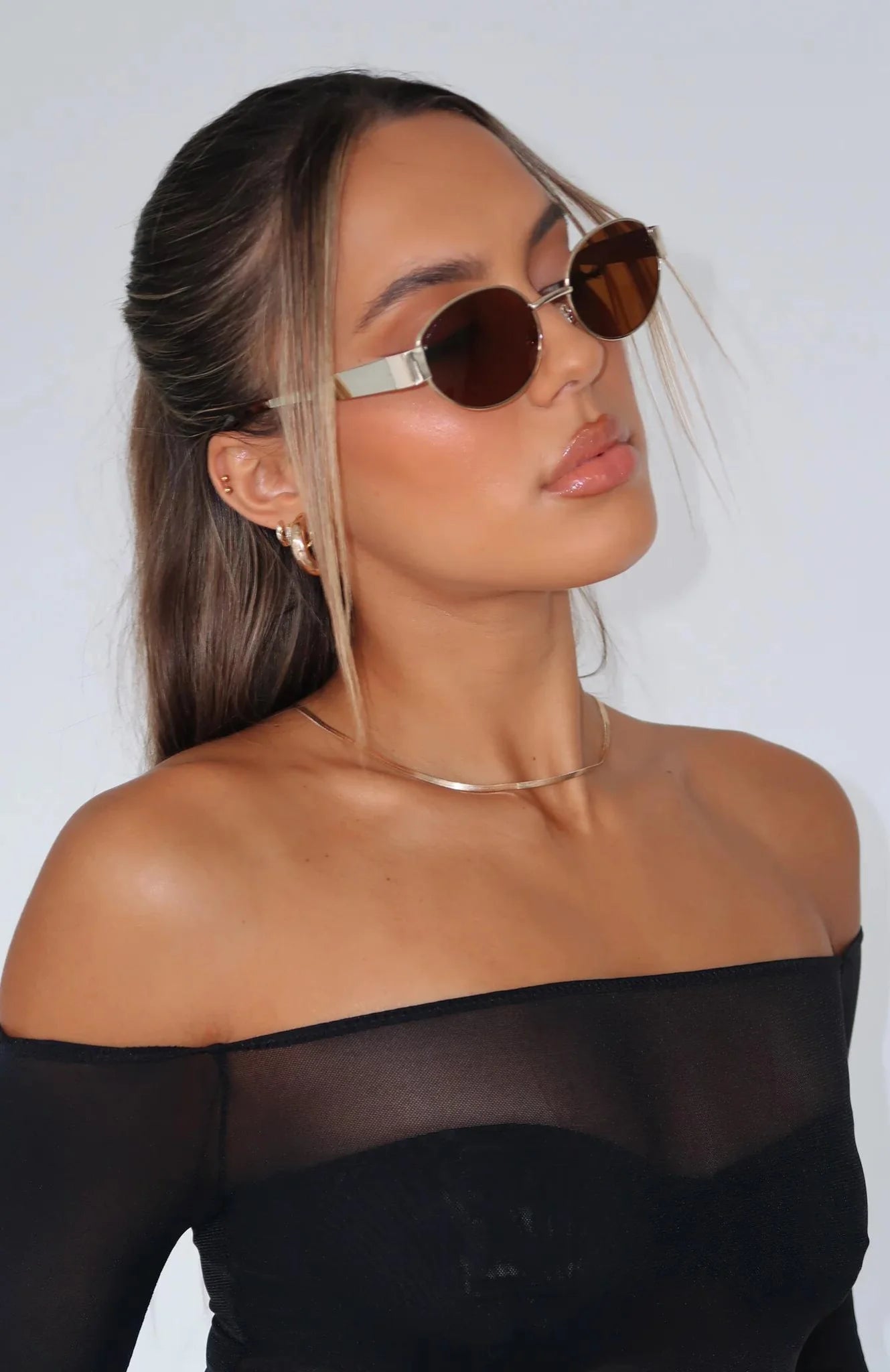 Oasis Sunglasses Gold/Brown